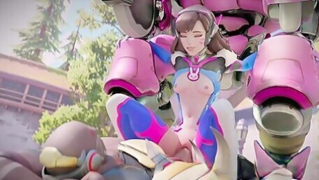 D Va In Gentle 3d With Huge Massive Booty Compilation Of Ho