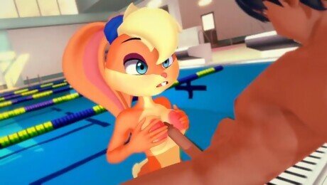 Space Jam - Lola Bunny gets fucked after training - Hentai